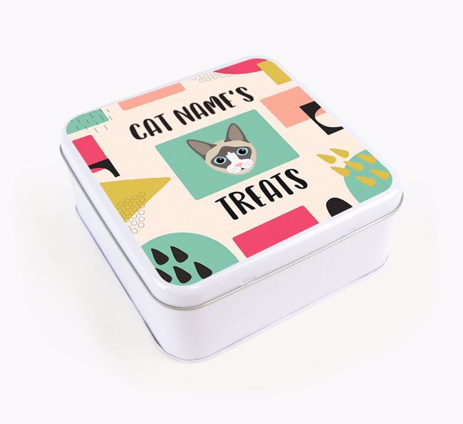 'Abstract Design' - Personalised Treat Tin for Your {breedFullName}